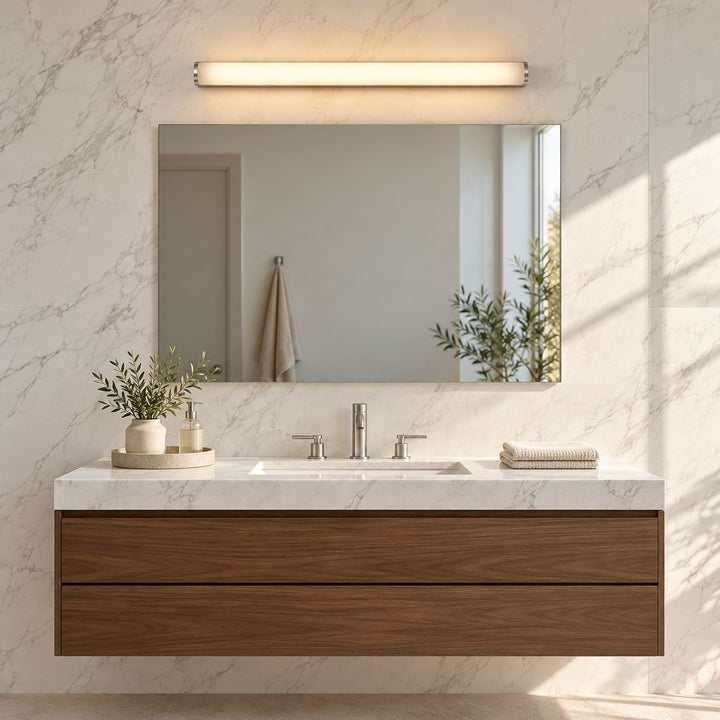 Minimalist Wall Light Wall Mounted Aluminum PC Diffuser LED Bathroom Sconce Lighting