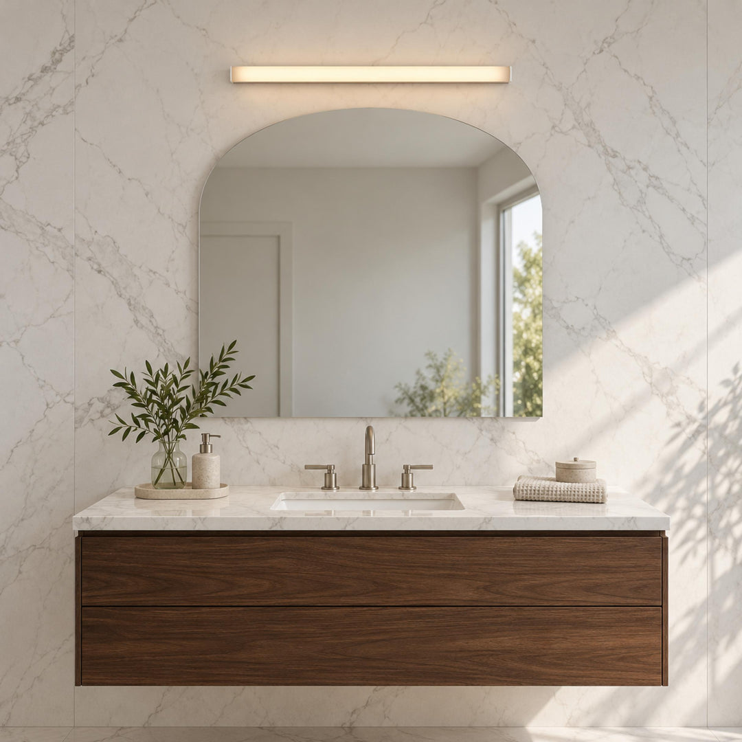 Minimalist Wall Light Wall Mounted Aluminum PC Diffuser LED Bathroom Sconce Lighting
