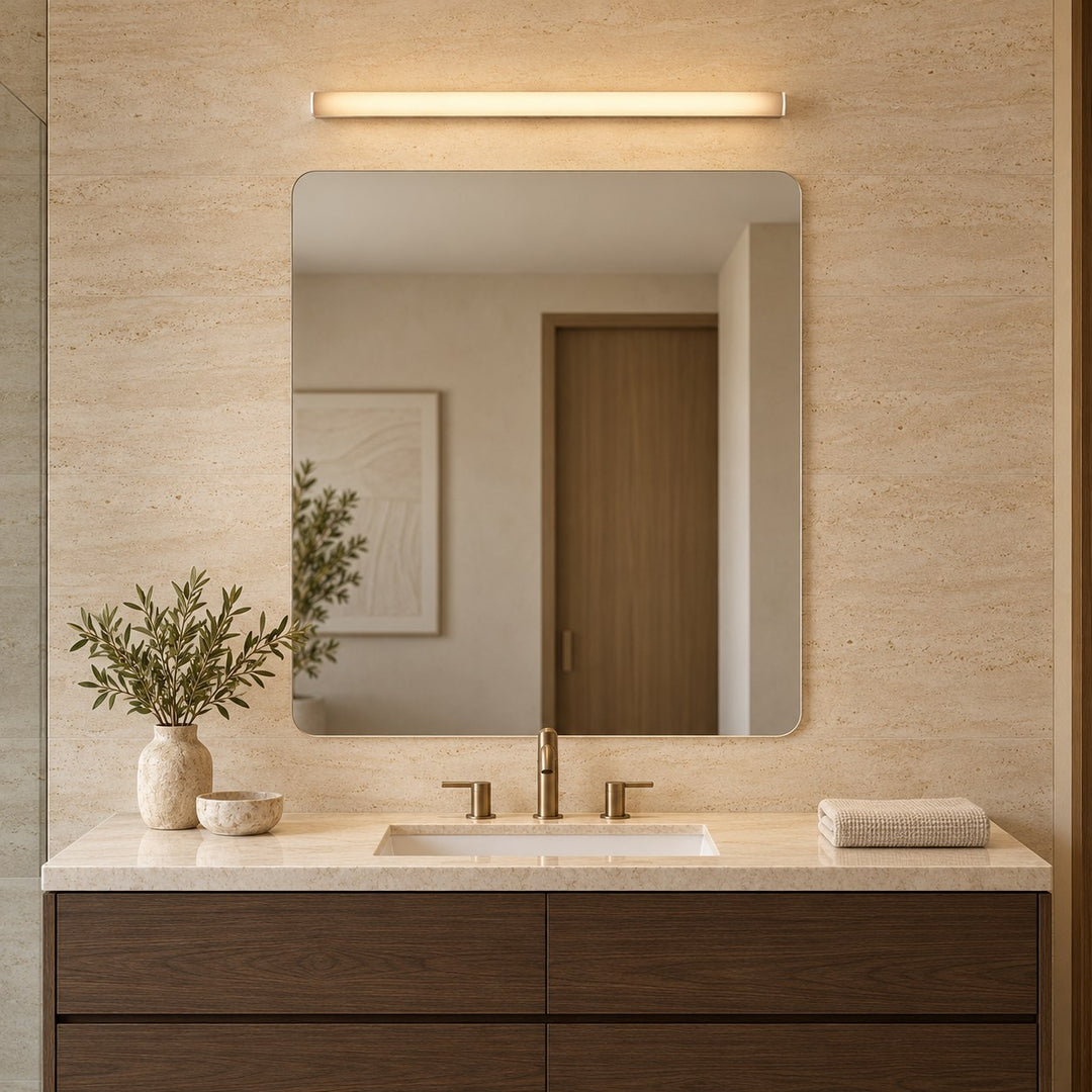 Minimalist Wall Light Wall Mounted Aluminum PC Diffuser LED Bathroom Sconce Lighting