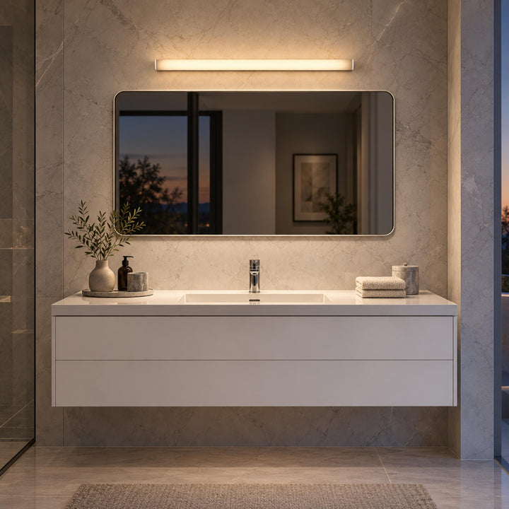 Minimalist Wall Light Wall Mounted Aluminum PC Diffuser LED Bathroom Sconce Lighting